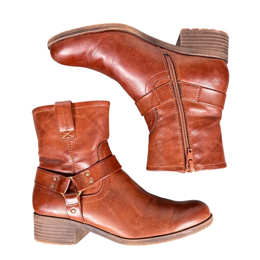 FRYE Elodie Moto Harness Buckle Ankle Boots - Picture 9 of 9